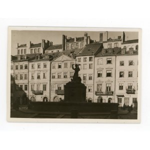 Warszawa - pomnik Syrenki, rynek Starego Miasta. Wyd. Atlas, 1938 (671)