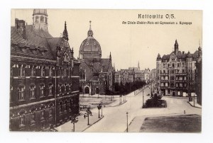 Katowice / Kattowitz - August Schneider Street and synagogue (688).