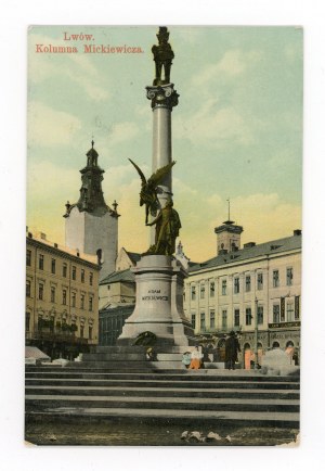 Lviv - Mickiewicz column, 1909 (349)