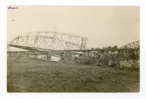 Volkovysk - Lida (railroad line) destroyed bridge over the Neman River (733)