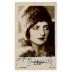 Jadwiga Smosarska - oryginalny autograf aktorki (954)