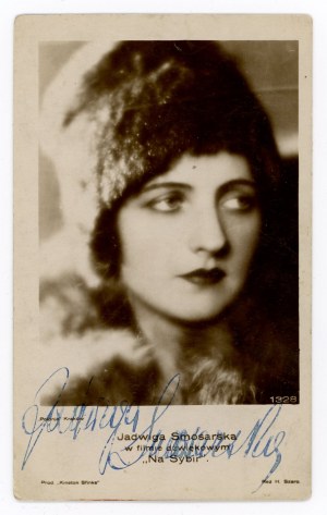 Jadwiga Smosarska - original autograph of the actress (954)