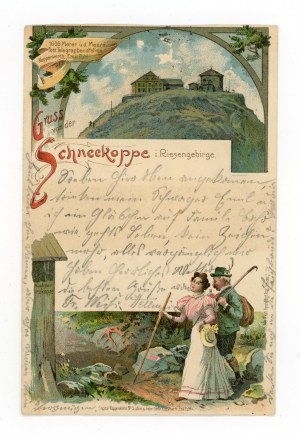 Snow White / Schneekoppe - art postcard, 1900 (799)