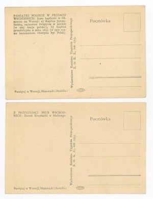 Olsztyn and Malbork - East Prussia - set of 2 pcs. (982)