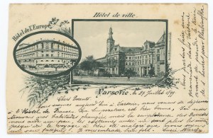 Warsaw - Hotel Europejski, 1899. Wyd. Wilkoszewski (1059)