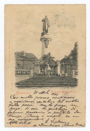 Warsaw - Mickiewicz Monument, 1899 (1083)