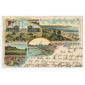 Sopot / Zoppot - Kolumnady, 1902r. (1099)