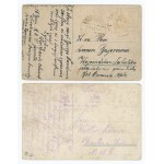 Królestwo Polskie - widoki, zestaw 2szt. Stempel wojskowy (1177)