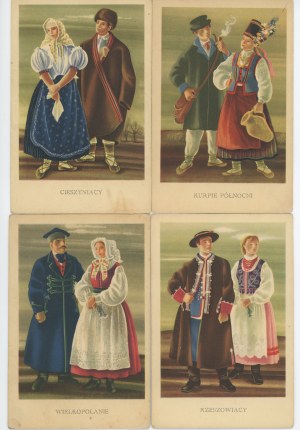 Polish Folk Costumes - set of 4pcs. (1203)