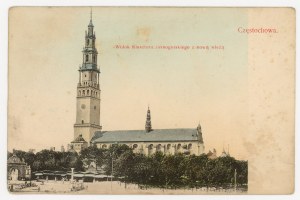 Czestochowa - View of the Jasna Gora Monastery with the new tower (882)