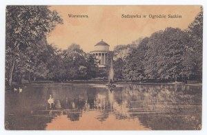 Warsaw - A pond in the Saxon Garden. Published by K. Wojutyński (1372)