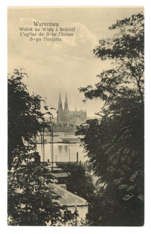 Warsaw - View of the Vistula River and St. Florian's Church (1450).