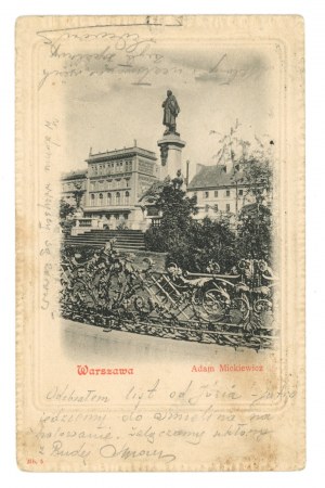 Warsaw - Monument to Adam Mickiewicz, 1902. (1552)