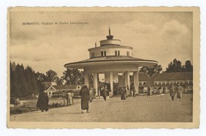 Morshyn - Pump house in the park. Card sent by Bishop F. Korszynski (1591)