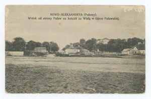 Pulawy - View from Pulawy on the church behind the Vistula River in Gora Pulawska (1684)