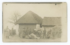 Photo - Soldiers, Austrians in a Polish village, 1916-1917 (1704)