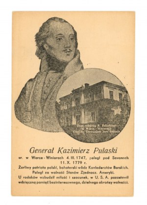 Patriotic postcard - General Casimir Pulaski (1810)
