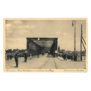 Warszawa - Most Kierbedzia z widokiem na Pragę (1954)