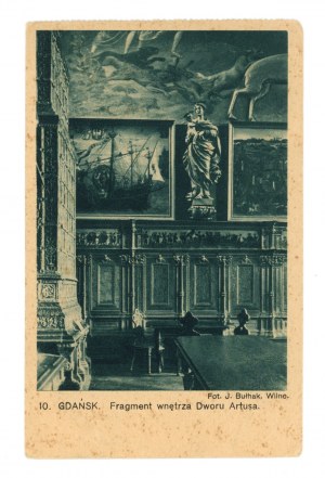 Gdansk - A fragment of the interior of Artus Court. Photo by J. Bulhak (1966).