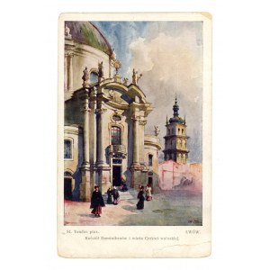 Lwów - Kościół Dominikanów i wieża Cerkwi wołoskiej (1986)
