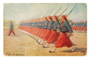 Art postcard - French cranes (2078)