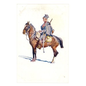 Patriotic postcard - Beliniak on horseback (2101)