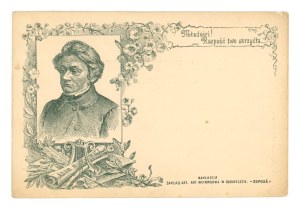 Patriotic postcard - Adam Mickiewicz, ca. 1900. (2110)