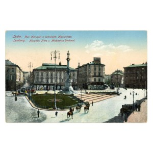 Lwów / Lemberg - Plac Mariacki z pomnikiem Mickiewicza (2123)