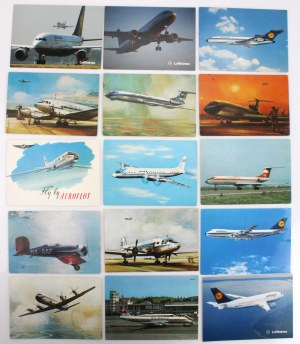 Airplanes - Set of postcards 15 pcs. (2153)