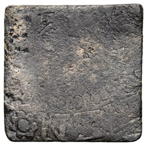 Danzig, Token 1576, one-sided, A.: Standing rooster, in the field numbers 7-6.