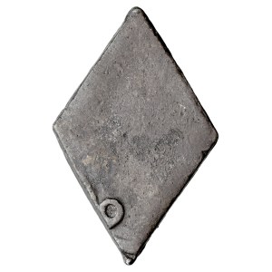 Gdansk, Token 1568, A.: Renaissance cartouche with the coat of arms of the city of Gdansk, in the field of the numeral 68, numerous ornaments in the form of dots, Rv: Fragment of the numeral.