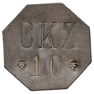 Danzig, Token without date - 19th/20th century, one-sided, A.: In the field letters CKZ / 10.