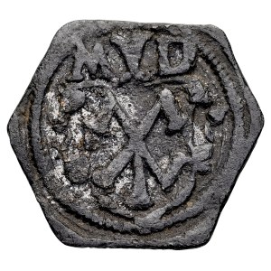 Danzig, Token without date - 17th century, one-sided, A.: Gmerek in Renaissance cartouche, above it letters A-M.