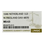 Netherlands, Leeuwendaalder 1646, Lion thaler, West Friesland.
