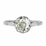 Pierścionek Art Déco z diamentem ~1,07 ct w oprawie z platyny