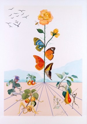 Salvador Dali, (1904 - 1989), La rose papillon, 1981 r.