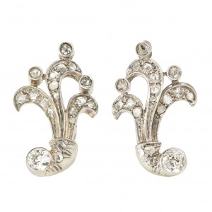 Diamentowe kolczyki „Fleur de Gloire” - złoto 18K
