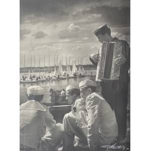 Edward Hartwig, (1909—2003), Odpoczynek żeglarzy przed ćwiczeniami, przed 1951 r.