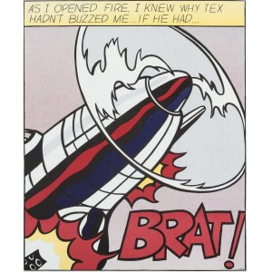 Roy Lichtenstein, (1923—1997), As I Opened Fire, tryptyk, litografie z 1. edycji, 1966