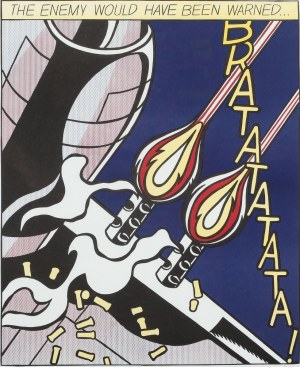 Roy Lichtenstein, (1923—1997), As I Opened Fire, tryptyk, litografie z 1. edycji, 1966