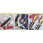 Roy Lichtenstein, (1923—1997), As I Opened Fire, tryptyk, litografie z 1. edycji, 1966