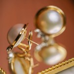 Kolczyki z perłami MABE i diamentami w stylu Lady Diany