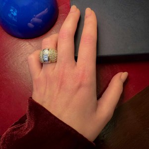 Statement Ring - 3.16 ct natural diamonds