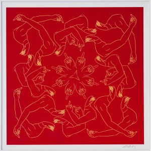 Ai Weiwei, (1957), Middle Finger in Red, 2023