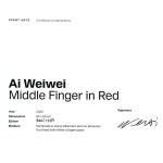 Ai Weiwei, (1957), Middle Finger in Red, 2023