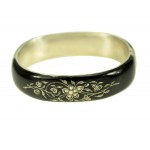 Bracelet of silver, enameled in black from the 19th century (332)