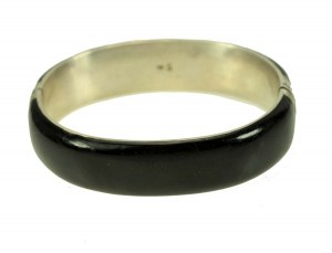 Bracelet of silver, enameled in black from the 19th century (332)