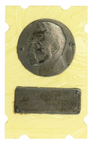 Second Republic, plaque of Jozef Pilsudski 1st Marshal of Poland (242)