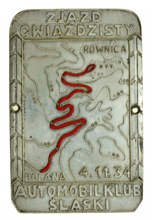 II RP, Automobile Club of Silesia placard, Star Rally, 1934 (154)