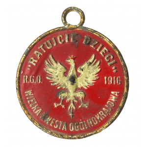 Żeton kwestarski RGO Ratujcie Dzieci, 1916 (102)